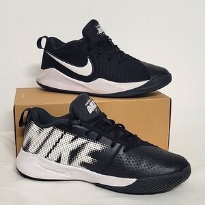 Nike Black White Anthracite Volt Basketball Sneakers with Cushioned Sole
